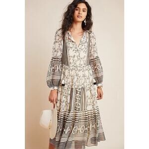 Anthropologie Talulah Tiered Midi Dress